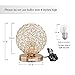 Crystal Ball Table Lamp - HAITRAL Vintage Modern Night Light Lamp, Nightstand Decorative Room Gold Desk Lamp for Bedroom, Living Room, Kitchen, Dining Room (HT-BD012G)