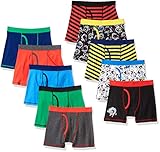 Spotted Zebra Big Boys' 10-Pack Boxer Brief Underwear, Monsters, Medium (8)