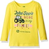 John Deere Girls' Runs in Family Tee, Yellow, 18 Months