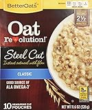 Better Oats Oat Revolution Steel Cut Instant Oatmeal with Flax Classic 10 Pouches 11.6 Oz.