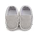 DDLBiz Baby Boys Girls Double Velour Soft Sole Shoe Soft Shoes Flats Shoes (0~6Month/4.3inch, Gray)