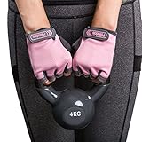 Pseudois Padded Anti-Slip Women’s Power Weight Lifting Gloves for Gym Workout, CrossFit, Weightlifting, Powerlifting, and Running—Pair