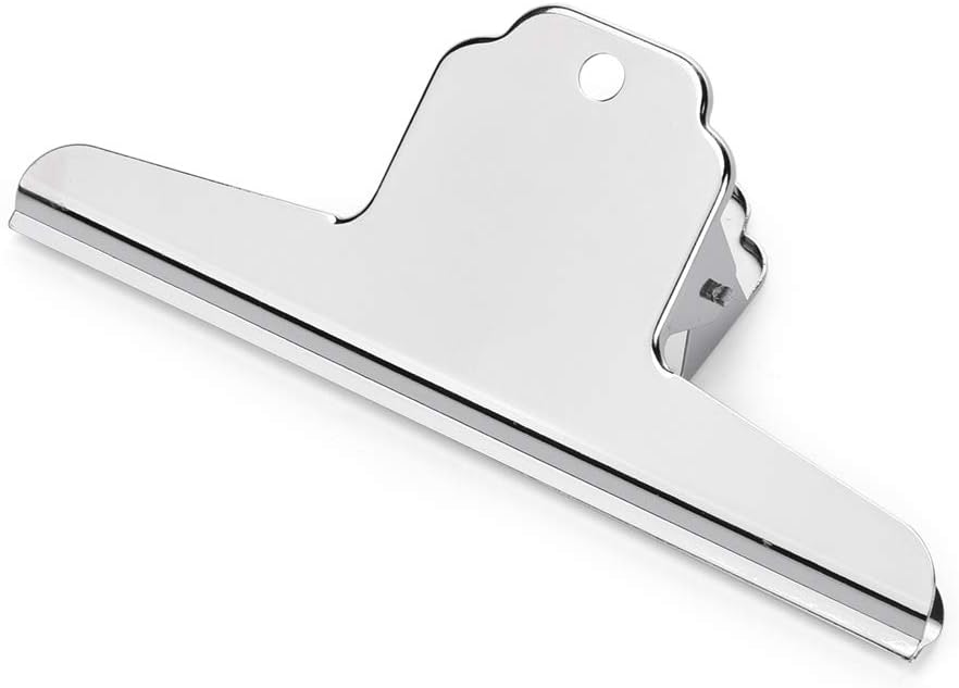 Shiguang 2 Packs Extra Large Silver Premium Bulldog Clip, 7 Inches Rust-Proof Steel Easel Clips, Bigger Paper Holders, Bigger Food Bags Clamps for School Office and Home Supplies (7 inches, Silver)