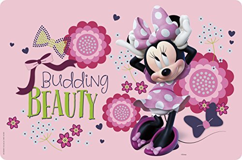 Zak! Designs Placemat with Minnie Mouse Bows Go with Everything, BPA-free Plastic