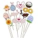 PBPBOX Happy Birthday Photo Booth Props with Sticks Funny Party Props for Kids