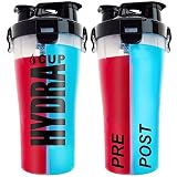 Hydra Cup - 30oz Dual Threat Shaker Bottle, Shaker Cup + Water Bottle, 2 in 1, Leak Proof, Awesome Colors, Save Time & Be Prepared, OG Clear/Black
