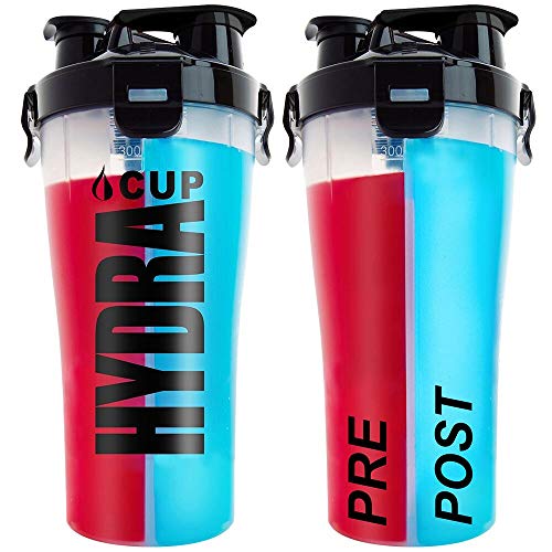 Hydra Cup - 30oz Dual Threat Shaker Bottle, Shaker Cup + Water Bottle, 2 in 1, Leak Proof, Awesome Colors, Save Time & Be Prepared, OG Clear/Black