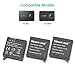 Newmowa 3-Pack Replacement Battery and 3-Channel USB Charger for Xiaomi YI AZ16-1, 4K, 4K+, Lite, 360 VR Action Cameras (Not for Discovery Version), 3.85V, 1400mAh