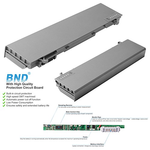 BND Laptop Battery [with Samsung Cells] for Dell Latitude E6400 E6410 E6500 E6510 / Precision M4400, fits P/N PT434 W1193 KY265 312-0748 - 24 Months Warranty [6-Cell 5200mAh/58Wh] - Thumbnail 3