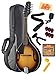 Stagg M20-LH Left-Handed 8-String Bluegrass Mandolin - Violinburst Bundle with Gig Bag, Wall Hanger, Tuner, Strings, String Winder, Strap, Picks, and Polishing Cloth