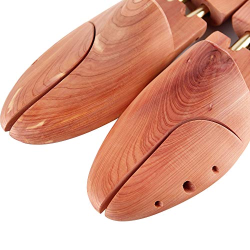 Cedar Space Men's Shoe Trees Twin Tube Adjustable Red Cedar Wood Boots Trees US Size X-Large (Fits Shoe Sizes 12-13)