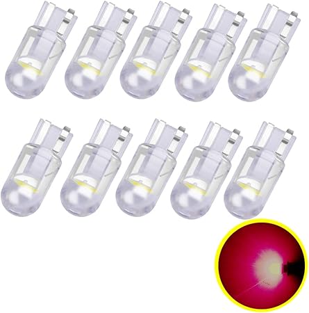 Amazon Nakobo 10個 T10 Led ピンク Cob素子 車検対応 12v用 カー バイク ポジション ナンバー灯 ルームランプ 1年保証 汎用バルブ 車 バイク
