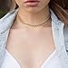 Boosic Adjustable Metal Fishbone Choker Necklace Shaped Necklace Gold Chain Necklace For Women