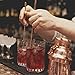 Bartender Cocktails Bar Tools Set - Professional Weighted 12'' Bar Spoon, Wooden 10'' Muddler, 2 Pourers & Ice Tongs. Recipes Pocket Book Included. Premium Complement for Shakers