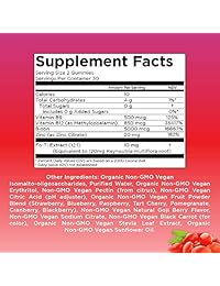 Vegan Biotin Gummy Vitamins 5000 mcg for Hair, Skin & Nails by MaryRuth- Vitamin B9, Methyl B12 & Zinc - Non-GMO - Made w/Organic Ingredients - Goji Berry Flavor - Pectin - Sugar & Gluten Free 60ct