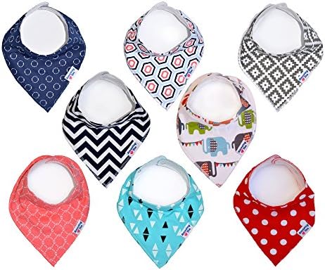 Baby Bandana Drool bibs for newborn Boys &amp; Girls | 100% Organic Cotton |Waterproof fleece protection |Unisex multi pack Gift Set | Hypoallergenic Absorbent Teething bibs