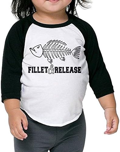 Hanxiaoxiao Kids' Fillet and Release Fashion School Black Cute T-Shirt 5-6 Toddler Crew Neck 1/2 Sleeve Raglan T-Shirt