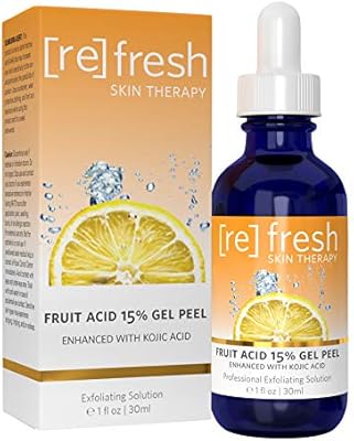 التقشير الكيميائي لأحماض الفاكهة مع حمض الكوجيك 15 حمض اللاكتيك وحمض الجليكوليك جل تقشير الوجه الطبيعي 30 مل Amazon Ae