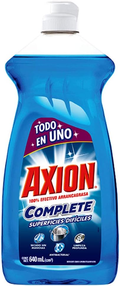 Axion Complete Lavaplatos Líquido, 640ml (Empaques Aleatorios): Amazon ...