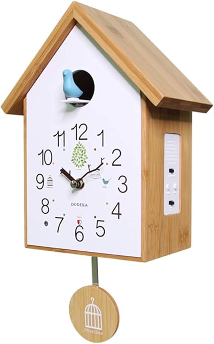 Amazon Co Jp 鳩時計 ファーム 無垢材 鳥の壁時計 モダンシンプル 設計振り子時計 ファミリーリビングルーム 庭園 アールデコ A ホーム キッチン