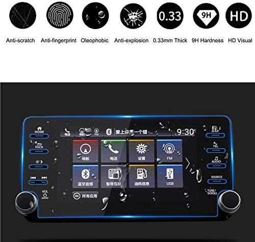 HiMoliwa Compatible with 2018 Accord EX EX-L Touring EX-L 8 Inch Car Navigation Touch Screen Protector, Scratch-Resistant Ultra HD in-Dash Clear Tempered Glass Screen 9H Hardness 0.33mm Thickness