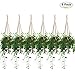 Plant Hanger, Hanging Planter/Plant Holder Indoor Outdoor for Plants, Cotton Rope Plant Hanger Set with Key Ring, Large, 6 Packs, 2 Size