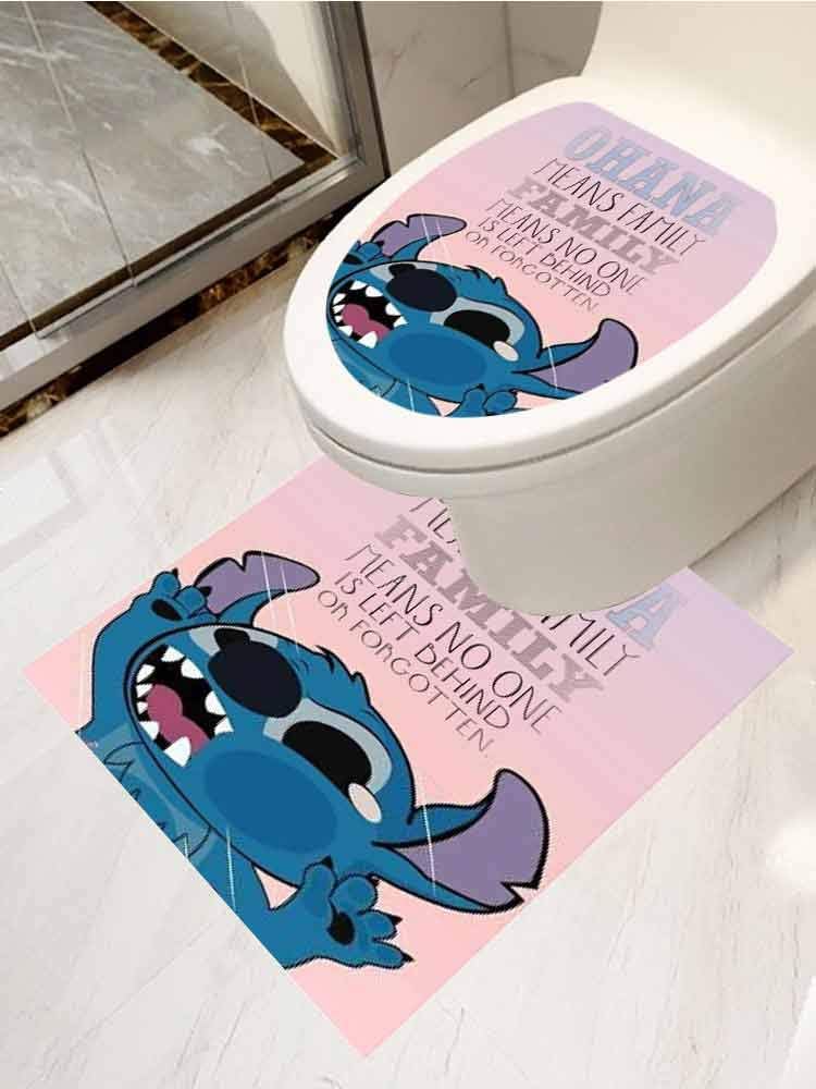 Toilet Seat Tattoo Cover Stitch Disney Ohana Family Forgotten Sad Depressed Love Alone Happy Vinyl Bathroom Decor 2 Piece Set Amazon Co Uk Kitchen Home