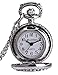 Mudder Hollow Silver Pocket Watch for Women
