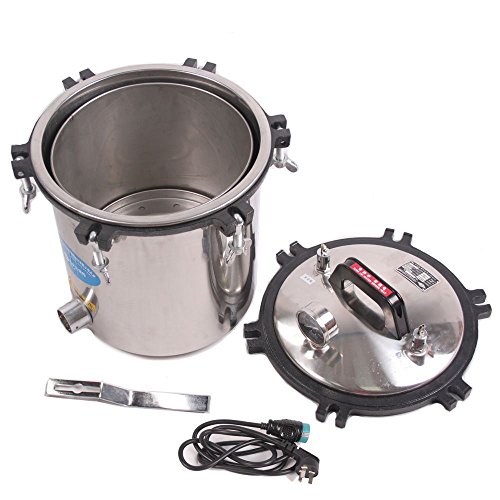 Creation Core 4.7 Gallon Steam Sterilizer Portable 18L Steam Autoclave Sterilizer Stainless Lab Equipment