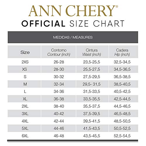 Ann Chery Women's 2021 3 Hook Classic Black Latex, Black, Large/36