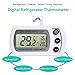Refrigerator Thermometer, NexGadget Waterproof Fridge Freezer Thermometer With Easy to Read LCD Display and Max/Min Function,Perfect for Home,Restaurants,Bars,Cafes
