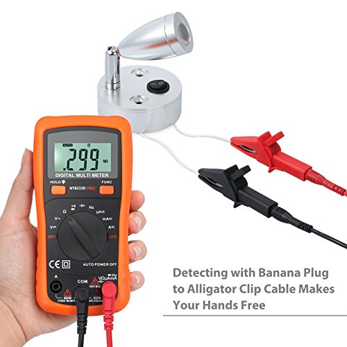 AUTOUTLET 8PCS Professional Multimeter Electronic Test Lead Kit, Multimeter Accessory Kit 2 PVC Lead Extensions + 2 Heavy Duty Test Probe + 2 Plunger Mini-hooks + 2 Alligator Clips CAT III 1000V, 10A