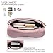 befen Full Grain Leather Wristlet Clutch Crossbody Phone Wallet, Mini Cross Body Bag with Shoulder Strap/Wrist Strap/Card Slots - Mauve