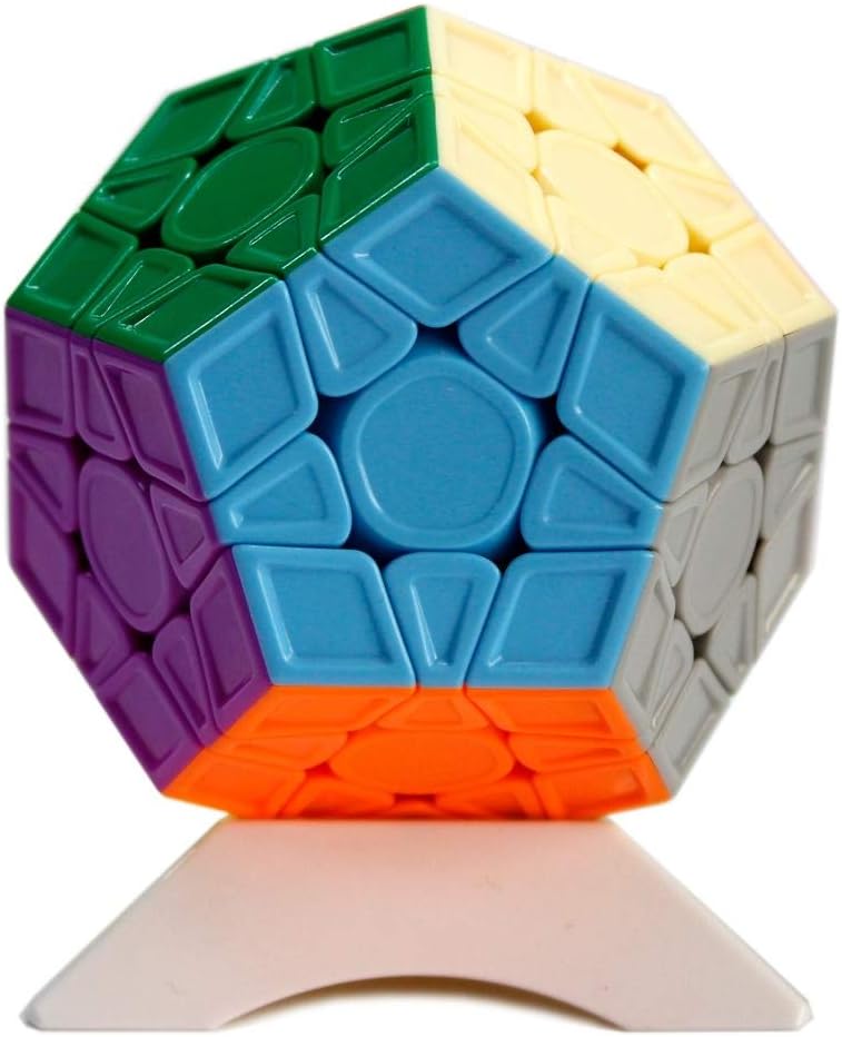 FunnyGoo MoFangGe 3x3x12 Megaminx Dodecahedron Galaxy Megaminx 3x3 Gigaminx megaminx Cube 12 Surface + One Cube Stand (Carved Stickerless) (V2)