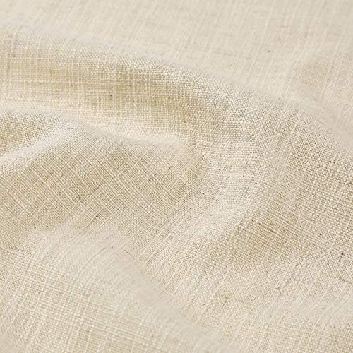 ChadMade Extra Wide Curtain Panels 100" W x 96" L Polyester Linen Drapes with Blackout Lining Pinch Pleat Curtain Panels Solid Luxury Drapable Livingroom (1 Panel) Sand Beige