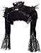 Alivila.Y Fashion Corset Womens Flannel Long Sleeve Steampunk Retro Jacket Shrug 21671-Black-S
