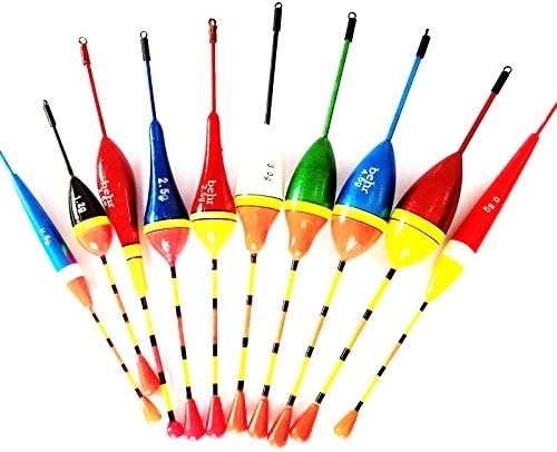 10pcs Fishing Floats Set Buoy Bobber Fishing Light Stick Floats Flutuador Mix Size Color For Fishing