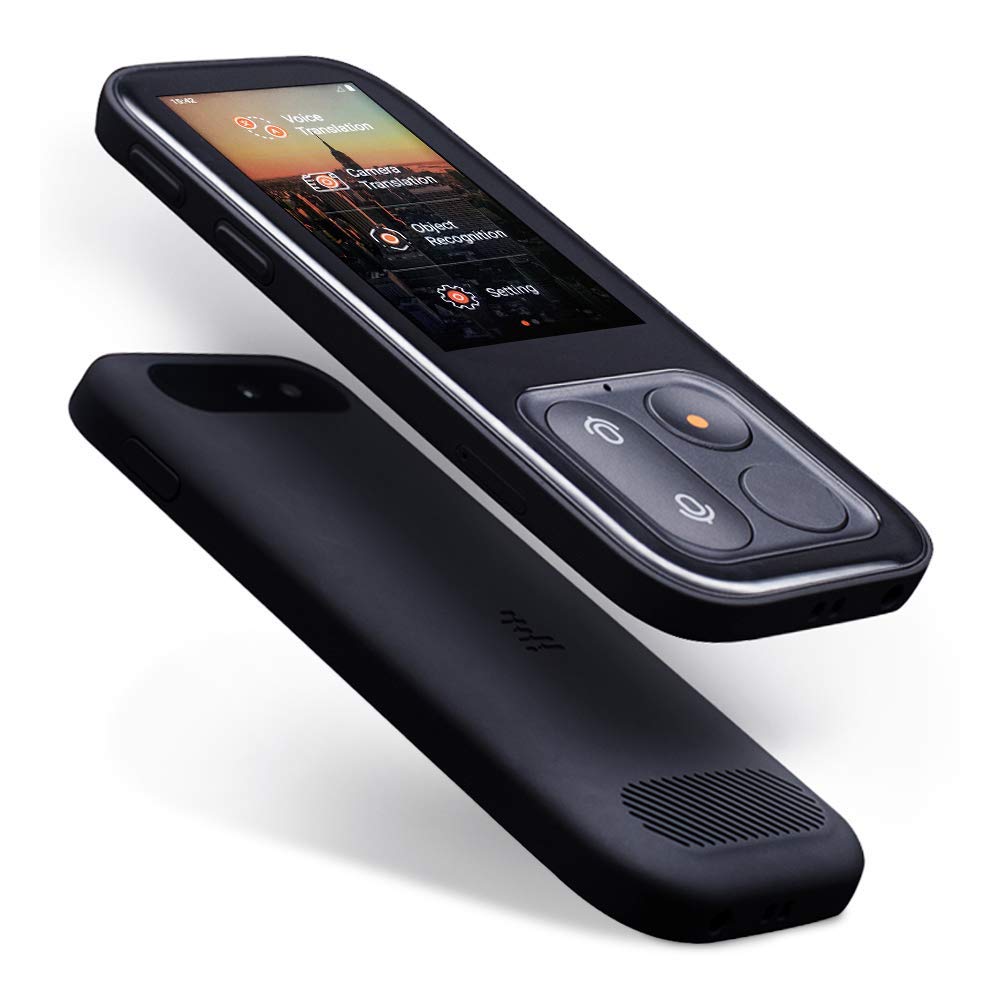 JoneR Fly Voice Language Translator Device, Global WiFi Hotspot, 55 Languages +75 Accents Instant Two-Way Translator, Support Photo Translation, 3.1 inches Touch Screen, Black