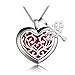 Aromatherapy Essential Oil & Diffuser Necklace Gift Set Heart Jewelry Premium Hypoallergenic Stainless Steel Perfume Pendant Locket Adjustable 23.6