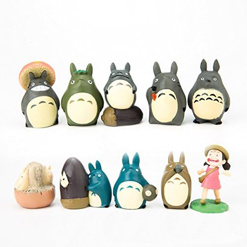 My Neighbor Totoro Figure Set (10 Piece), Multicolor