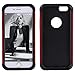 iPhone 6 Plus Case, NOVT All-Around Bling Shockproof iPhone 6/6S Plus Case Cover 5.5 Inch Anti-Scratch Durable Dual Layer Hard Plastic Phone Case with Soft Rubber Protection for iPhone 6 6S Plus (Red)