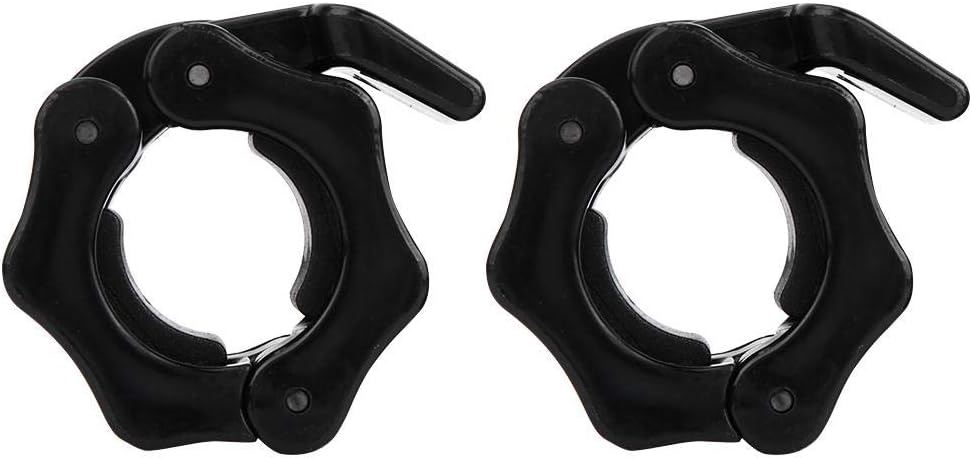 Barbell Dumbbell Spring Clip,1 Pair Plastic Barbell Dumbbell Lock Clamp Spring Collar Clip for Training Weightlifting (25mm)