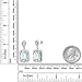 Gem Stone King 925 Sterling Silver Sky Blue Simulated Aquamarine Earrings | Emerald Cut 14X10MM Dangle Earrings For Women | Gemstone March Birthstone | 13.88 Cttw