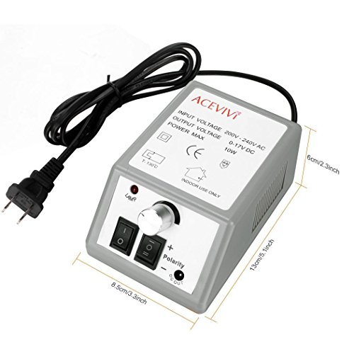 Professional Electric Nail Drill File Machine, Acrylic Electric Manicure Pedicure Tool Sets, Home US Plug