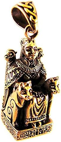Norse Goddess Freya Bronze Pendant Viking Pagan