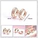 Thick Roll Crystal 18k Gold Plated Earrings Stud Women Jewelry + 925 Sterling Silver Earnuts Gs0462