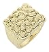 Nugget Design 14k Gold Plated Square Pinky Fashion Hip Hop Ring Size 5-14