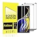 Galaxy Note 9 Screen Protector, Ankoe 3D Curved Full Coverage Anti-Fingerprint, Anti-Scratch, Easy to Install Curved Tempered Glass Screen Protector for Samsung Galaxy Note 9 (Black-2 Pack)