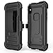 iPhone X Case, Rhidon Case Combo dual Layer Sport Cover with Holster Kickstand and Belt Swivel Clip for iPhone X (Black)