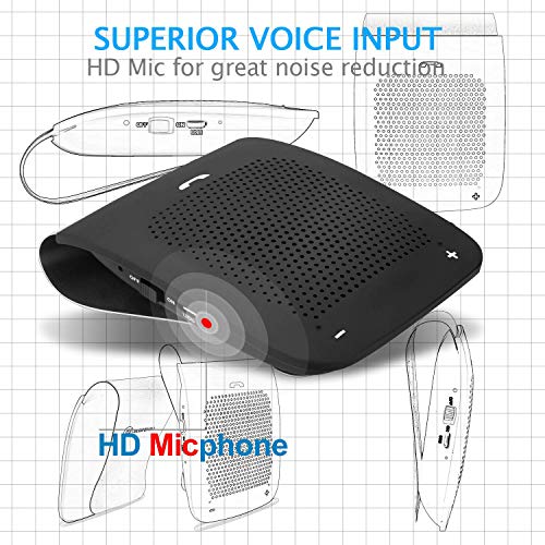 image for Bluetooth Car Speakerphone, Slopehill Hands-Free Visor Bluetooth Speak